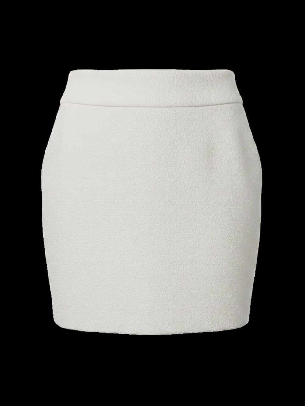 LOFT Woman's White Textured Mini Skirt Bodycon Preppy Minimalist Business Casual